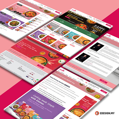 website development for instant cooking paste company