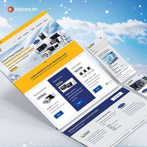 website development for transport and commercial refrigeration company