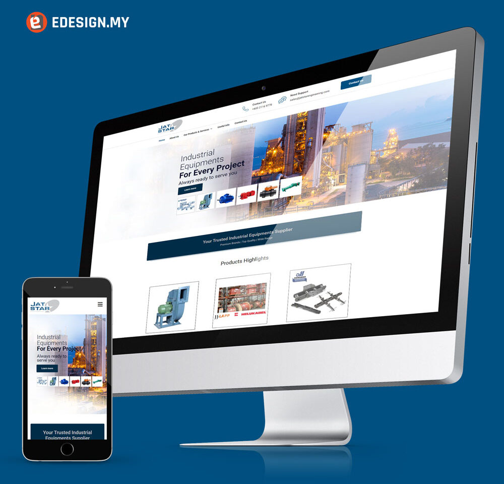 website development for industrial equipment supplier company