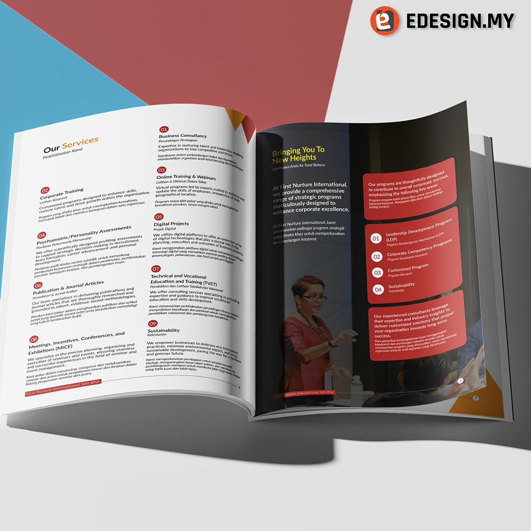 business consultant company profile design by eDesign Malaysia