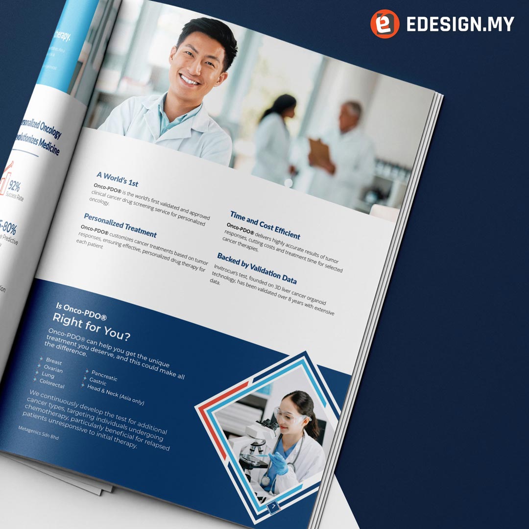 medical company profile design from eDesign Malaysia