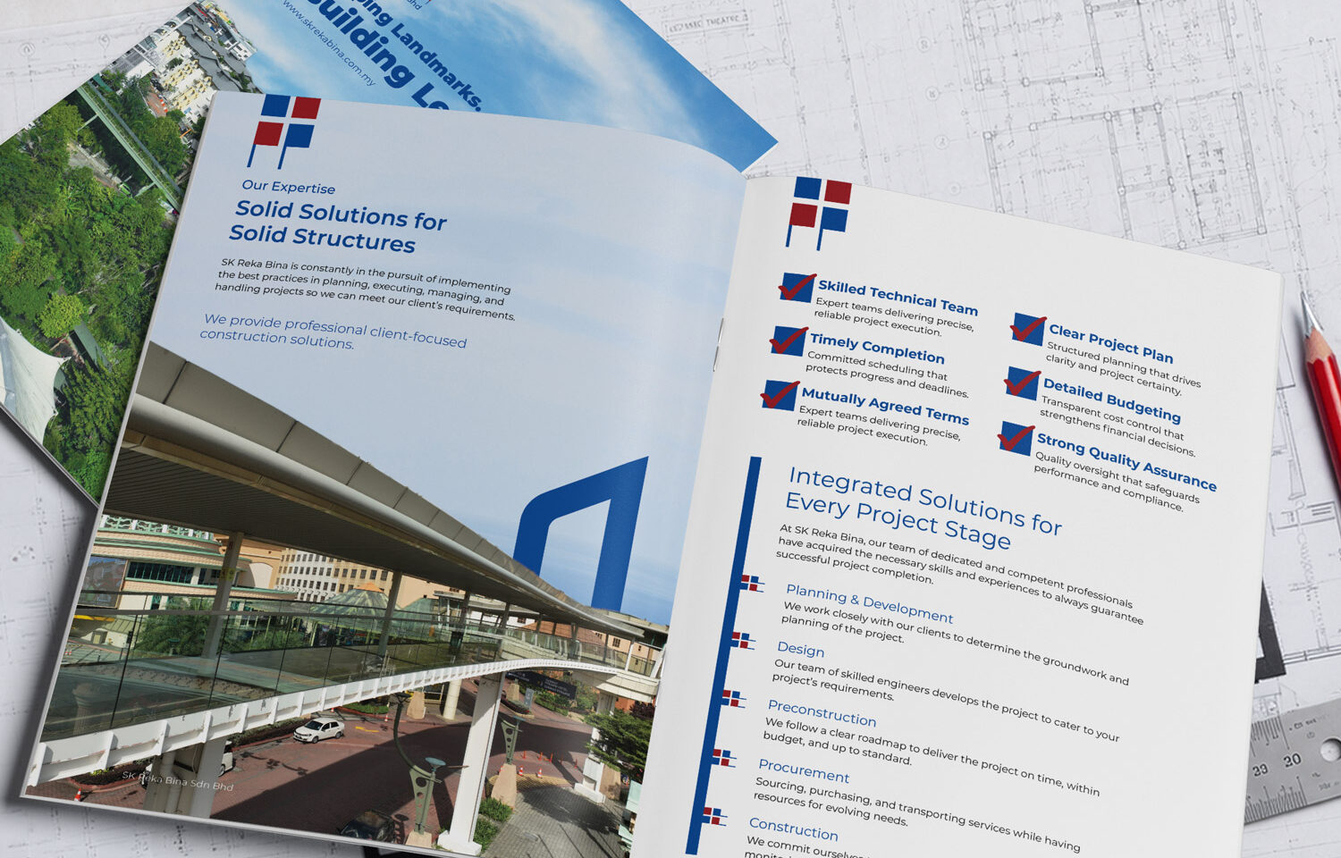 Corporate profile design for construction company
