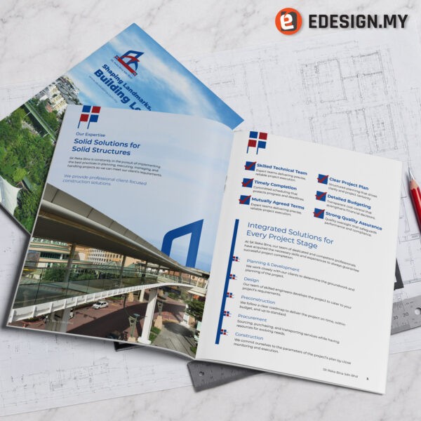 Corporate profile design for construction company