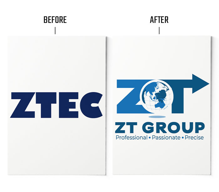 Corporate logo design for ZT Group