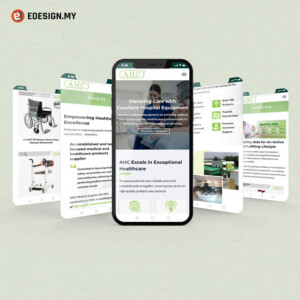 Website homepage designed to present AHC Medical’s healthcare product range clearly